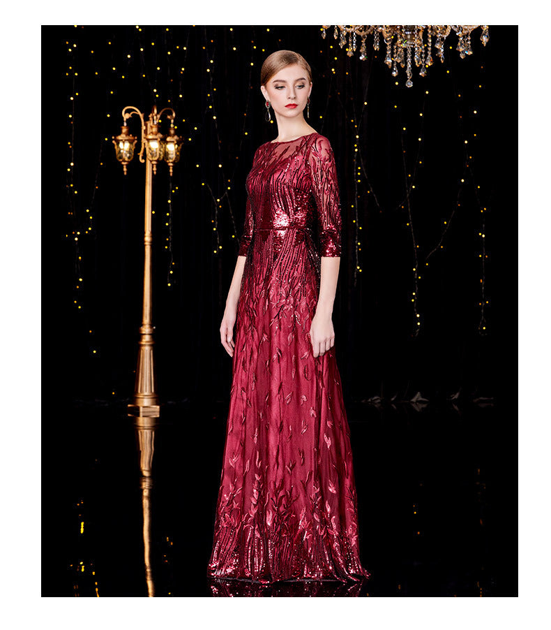 Women's Elegant Long Banquet Evening Dress