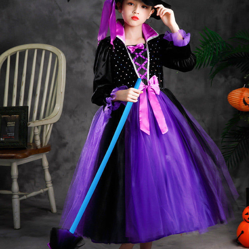 Robe lumineuse pour filles, costume de spectacle d'Halloween