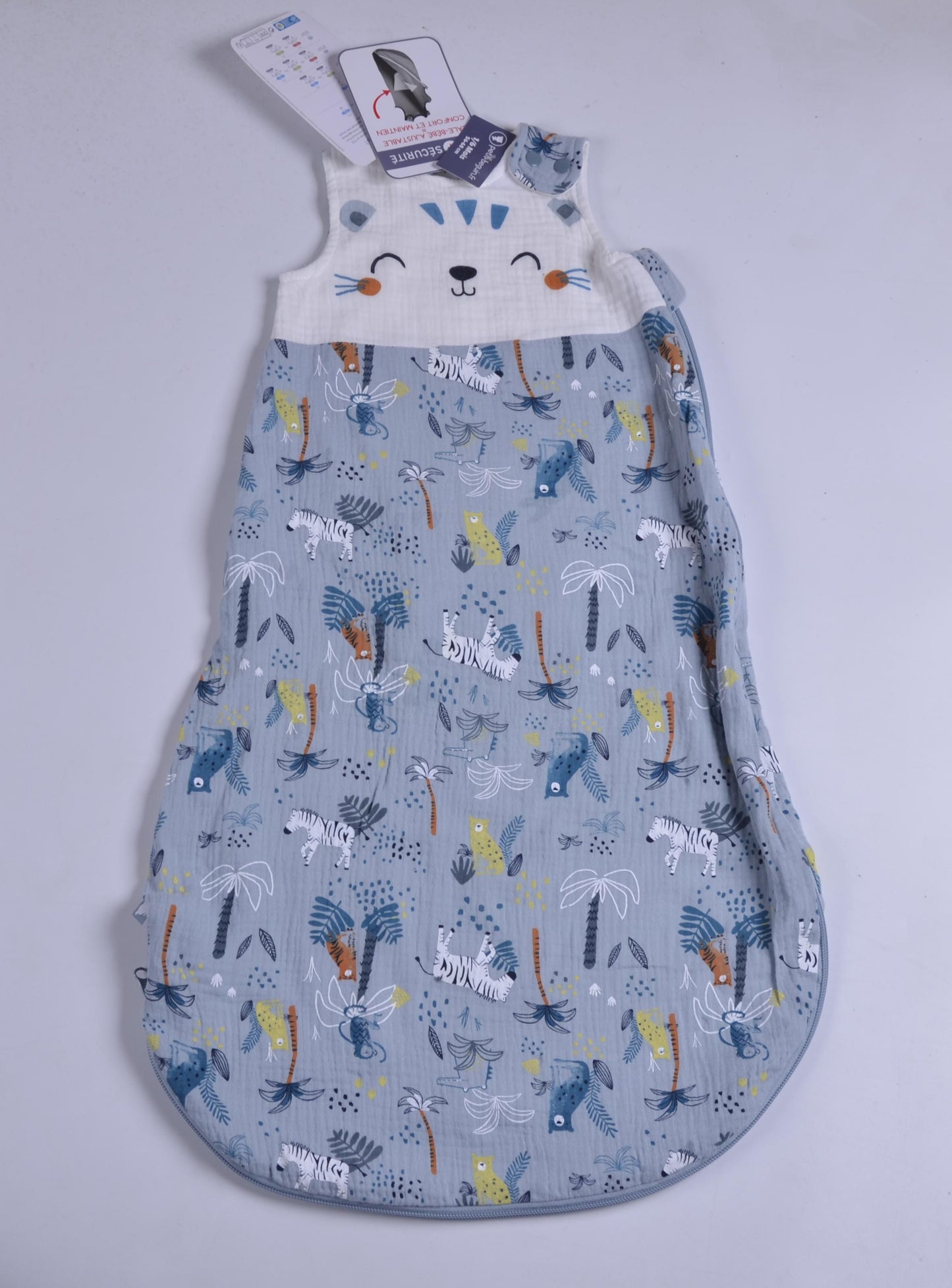 Sac de couchage doux en coton couleur bébé