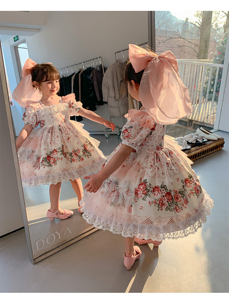 Robe d'été pour filles de style court, robe Lolita