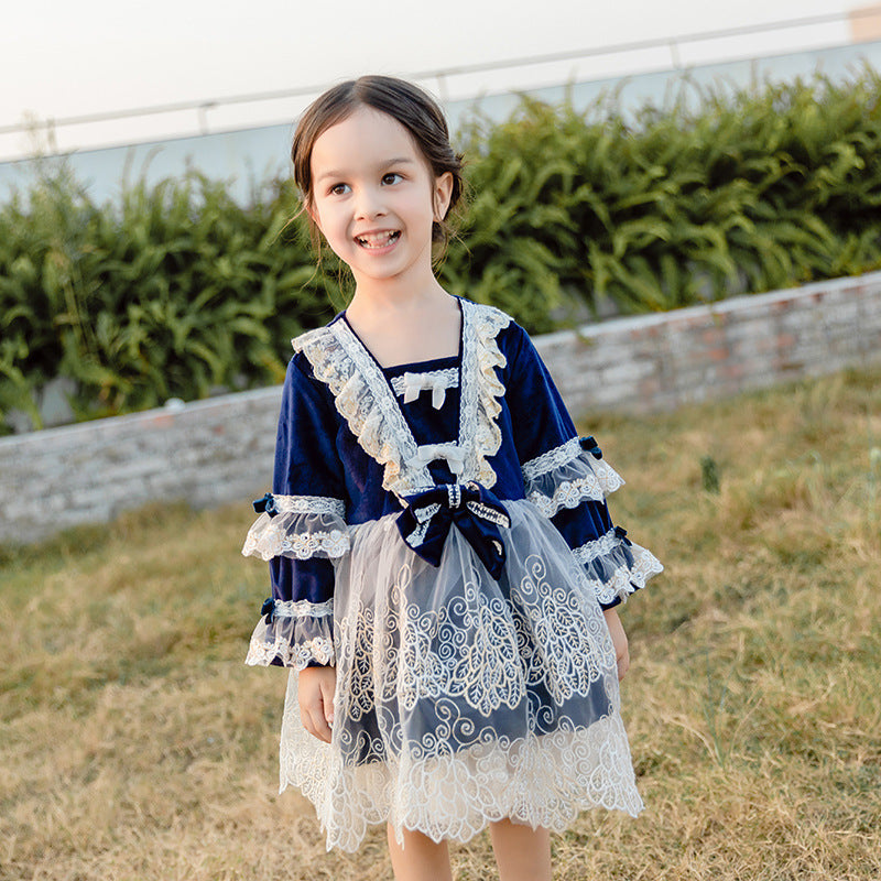 Autumn Velvet Lace Tutu Skirt